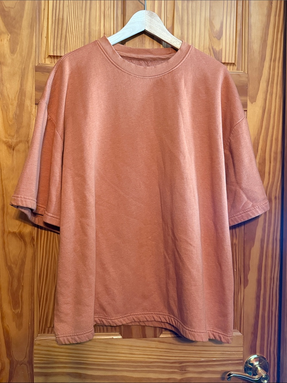 American Garage Oversized Long Sleeve Tee in Burnt Orange